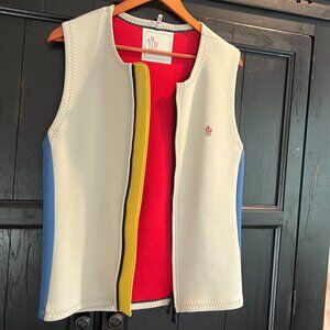 Moncler Maglia Gilet Vest Size L – Authentic – Rare Colorblock